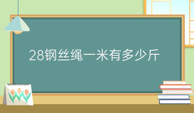 28钢丝绳一米有多少斤