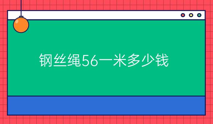 钢丝绳56一米多少钱