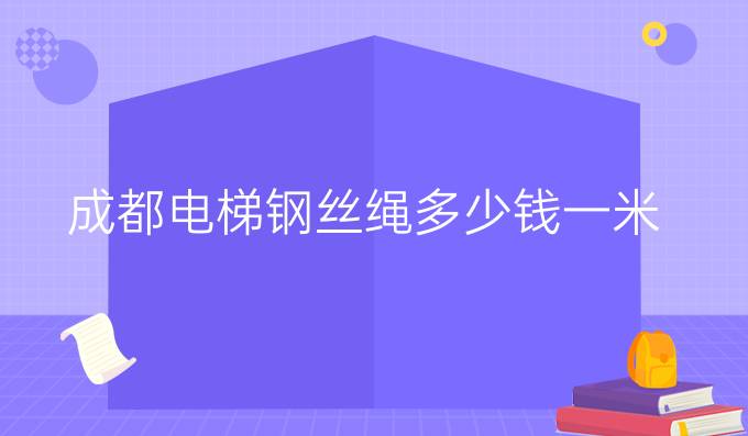 成都电梯钢丝绳多少钱一米