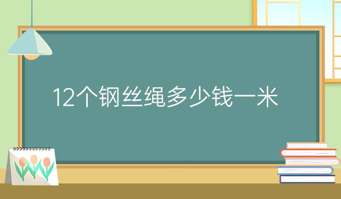 12个钢丝绳多少钱一米