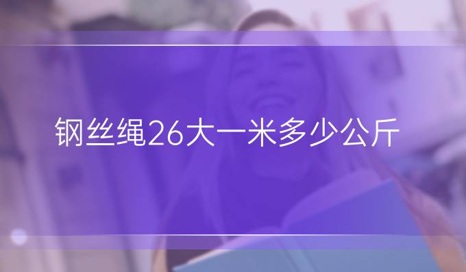 钢丝绳26大一米多少公斤