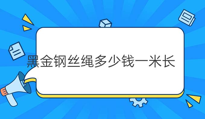 黑金钢丝绳多少钱一米长