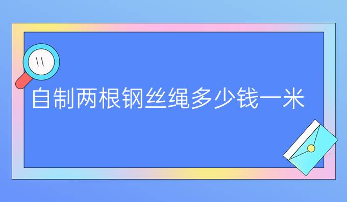 自制两根钢丝绳多少钱一米