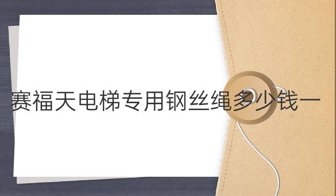 赛福天电梯专用钢丝绳多少钱一米