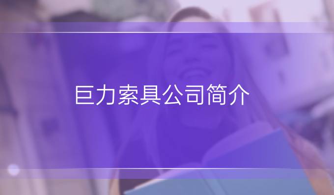 巨力索具公司简介