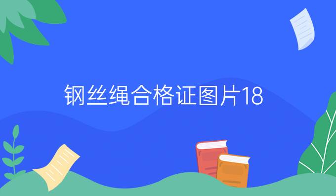 钢丝绳合格证图片18