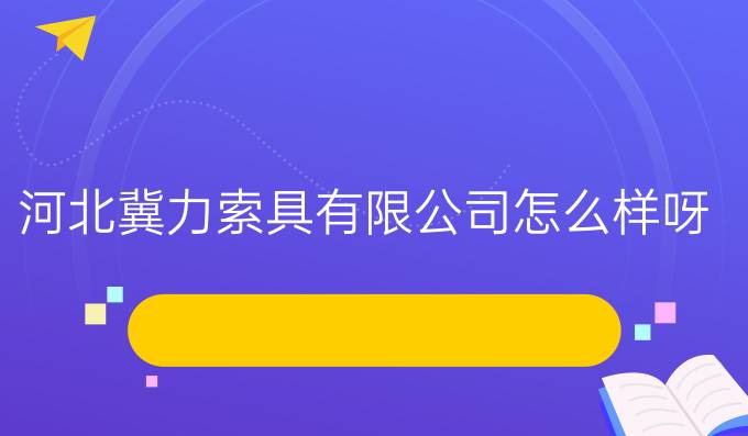 河北冀力索具有限公司怎么样呀