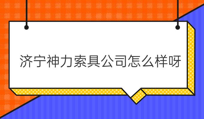 济宁神力索具公司怎么样呀