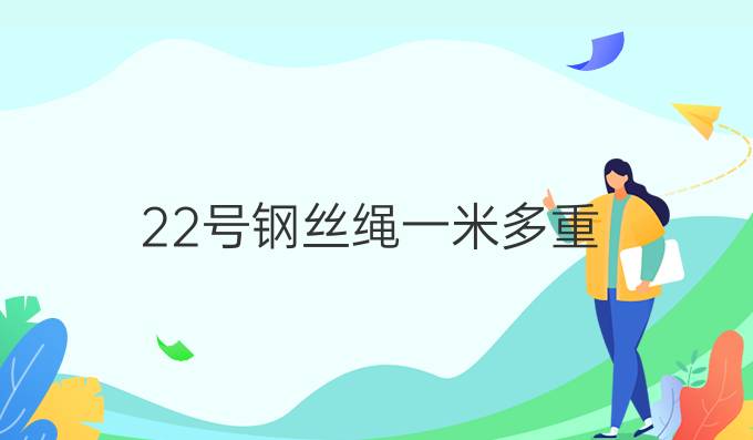 22号钢丝绳一米多重