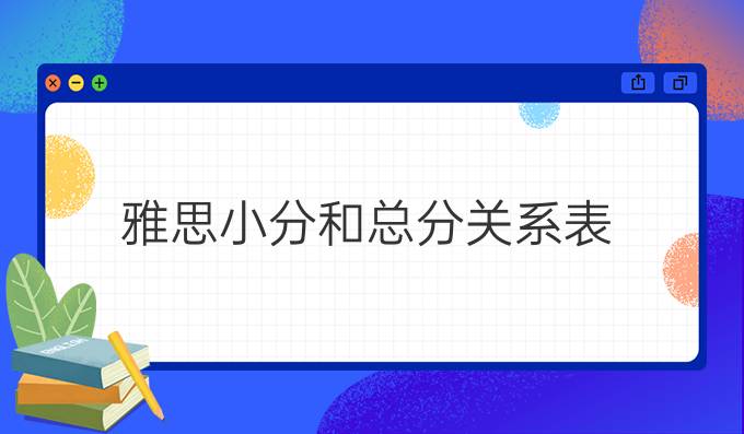 雅思小分和总分关系表