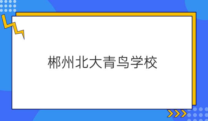 郴州北大青鸟学校