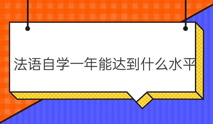 法语自学一年能达到什么水平